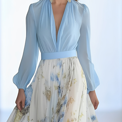 Sandrine - Åndbar kjole med V-hals til kvinder