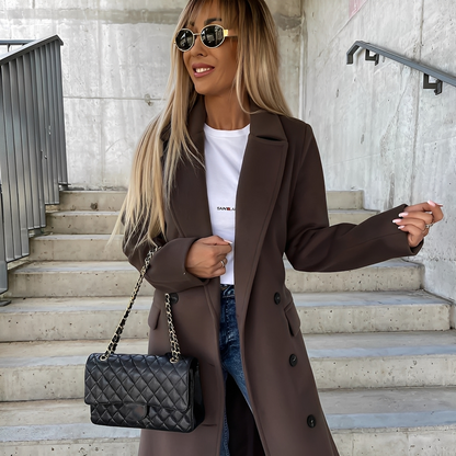Lydie - Klassisk trenchcoat med lange ærmer til kvinder