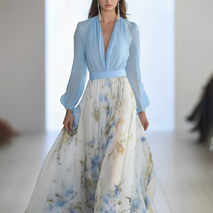 Sandrine - Åndbar kjole med V-hals til kvinder