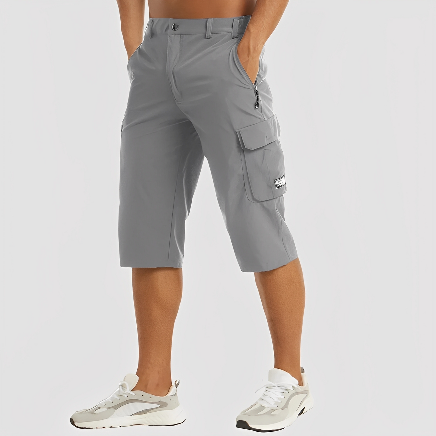 Adrienie - Strækbare cargo-bukser til mænd