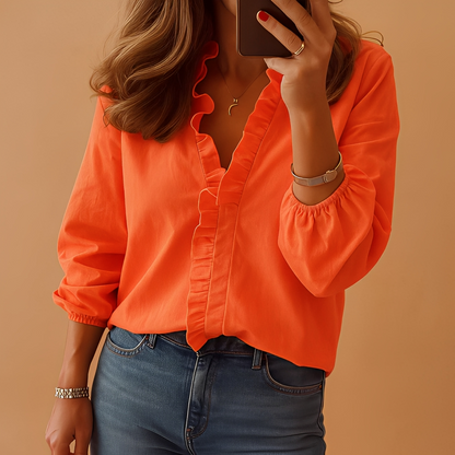 Aubbrey - Elegant skjorte med lange ærmer til kvinder