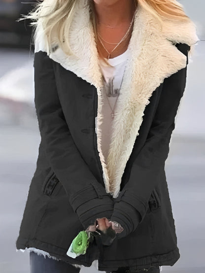 Holly - Varm fløjlsfrakke til damer