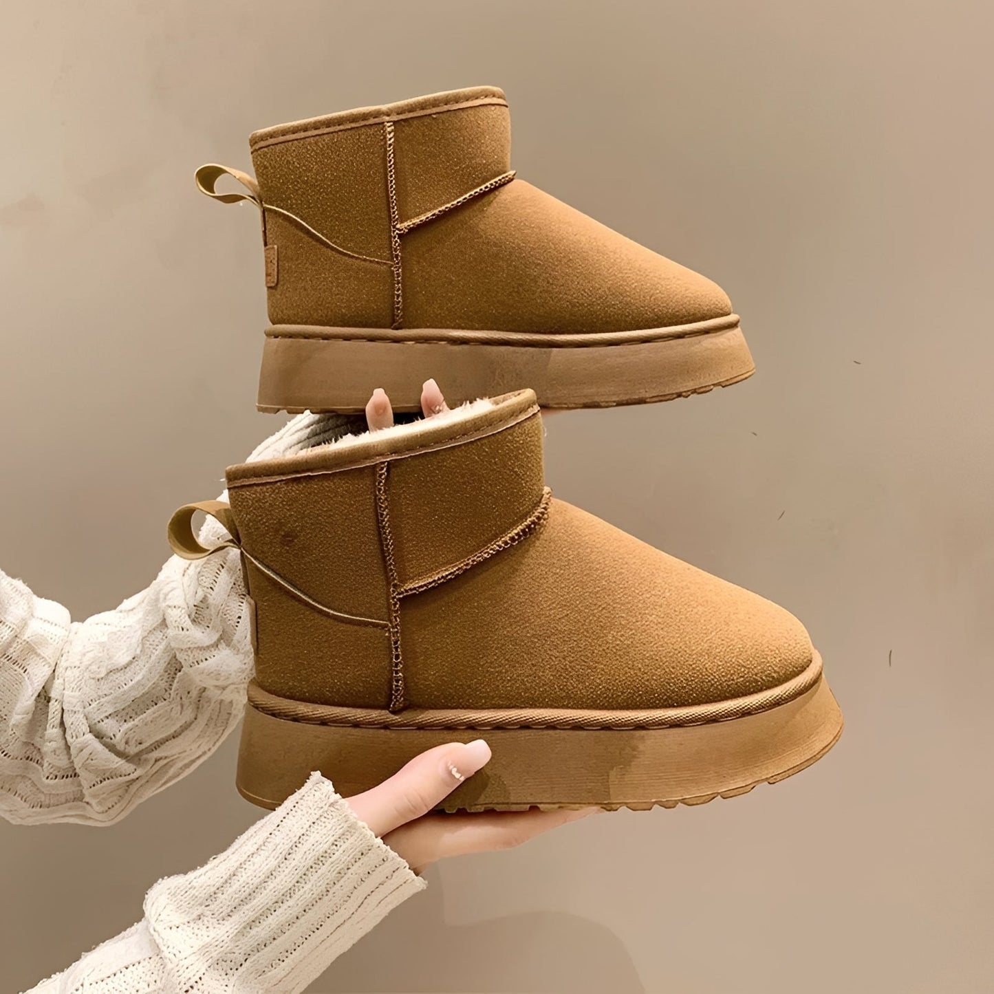 Velma - Enkle udendørs snestøvler af læder til damer