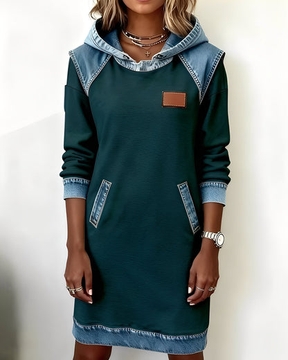 Catherine - Stilfuld hættetrøjekjole med lommer til damer