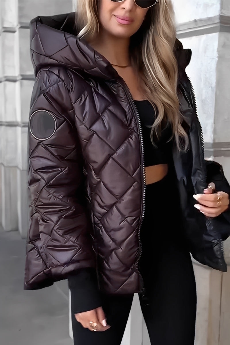 Irene - Moderne, varme hættejakke med lynlås til damer