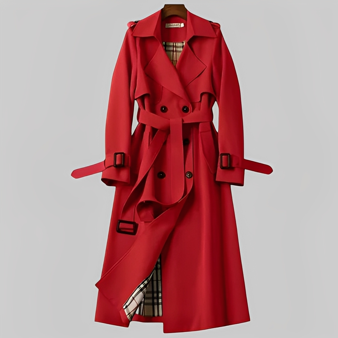 Élodie - Klassisk vinterfrakke med bælte til kvinder