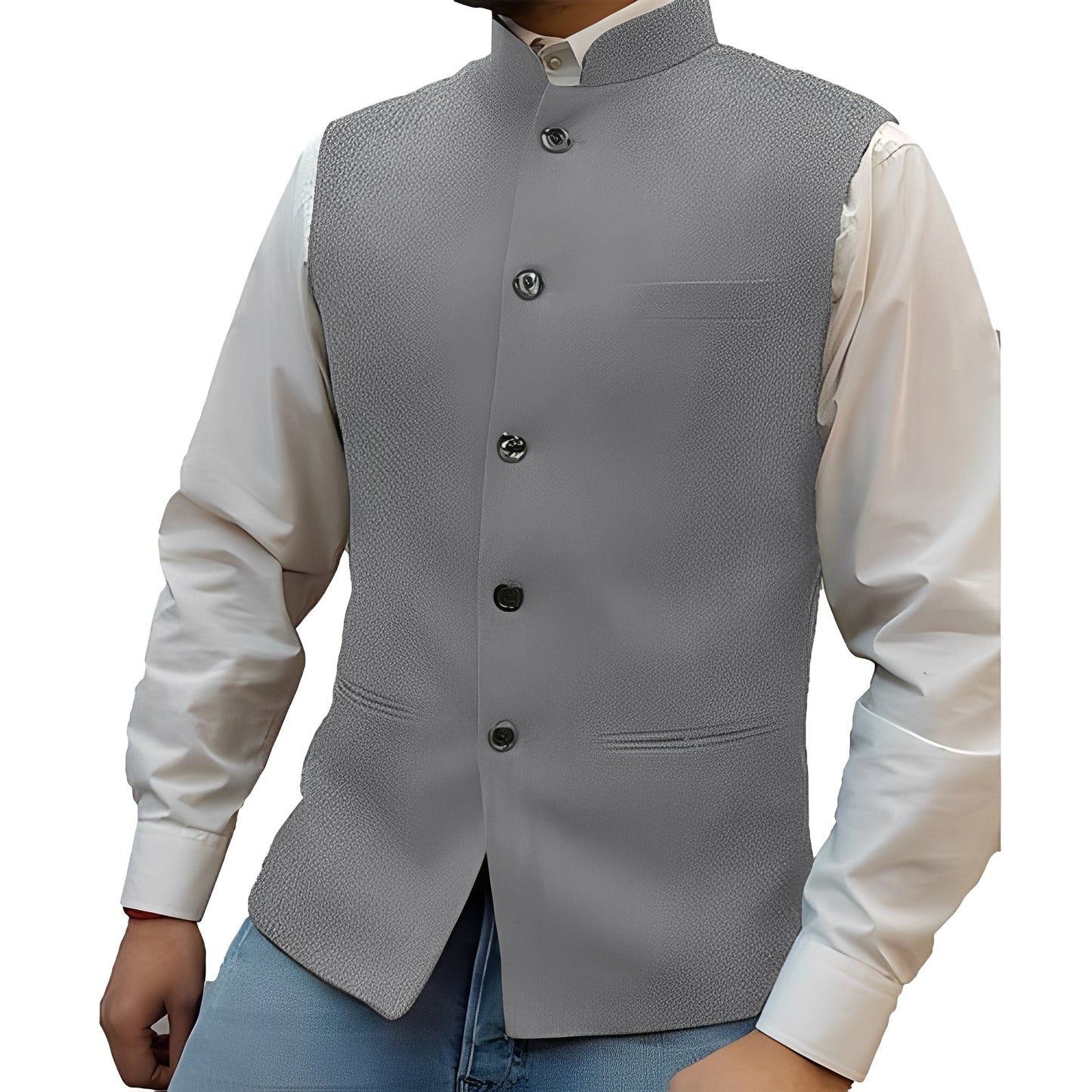 Antonie - Klassisk cardigan med stående krave til mænd